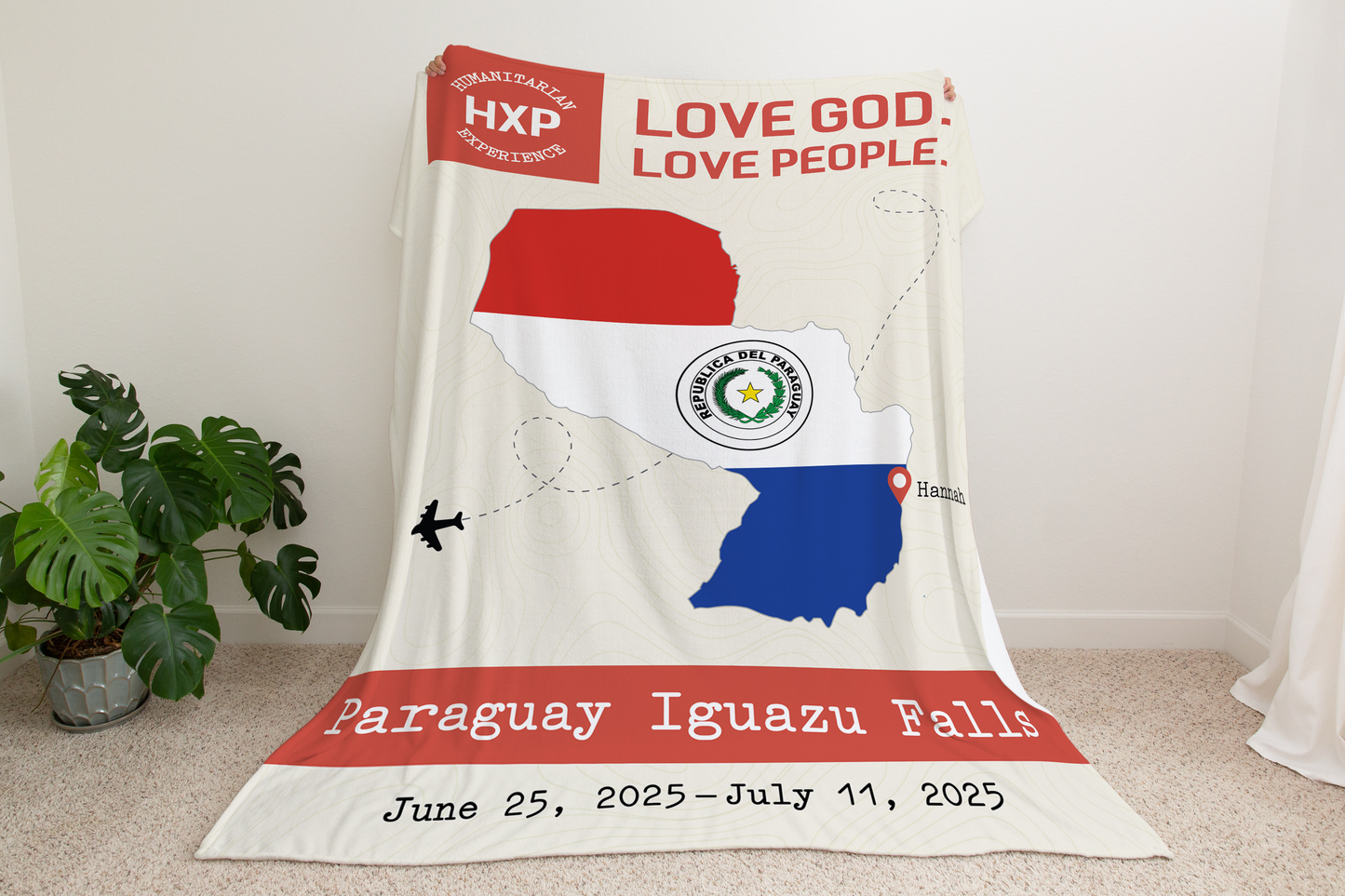 HXP: PERSONALIZE it to your TRIP 50"x60"