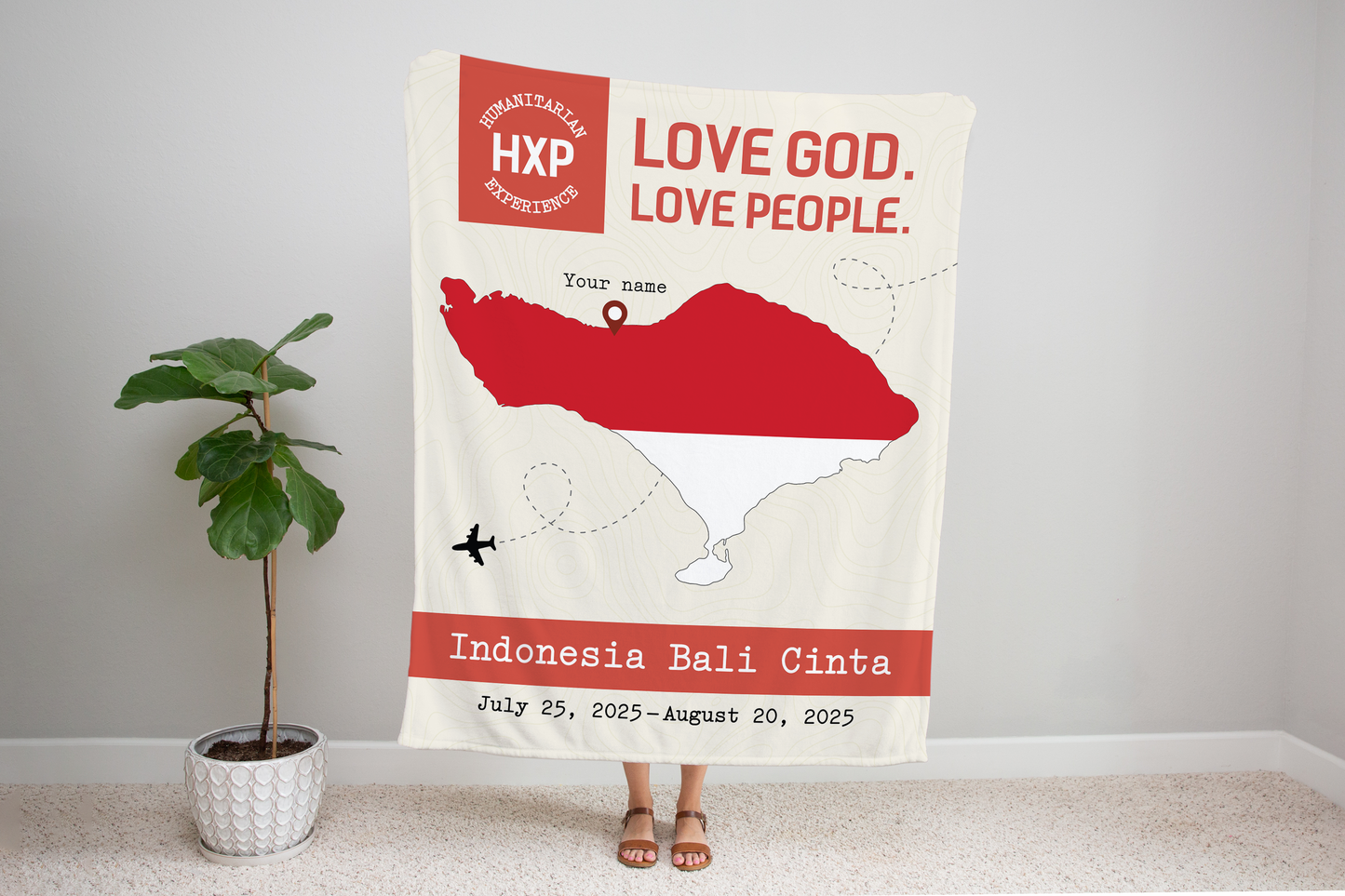 HXP: PERSONALIZE it to your TRIP 50"x60"