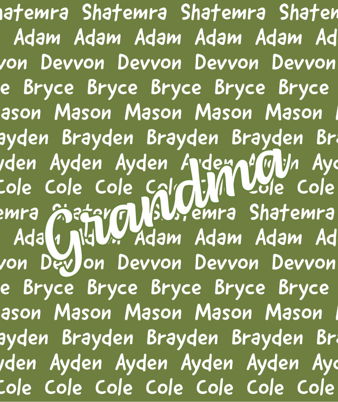 Name with Words On Top Blanket