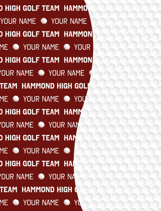 GOLF #2 customize in your school's colors