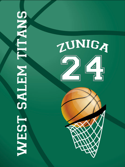 BASKETBALL #2 customize in your school's colors